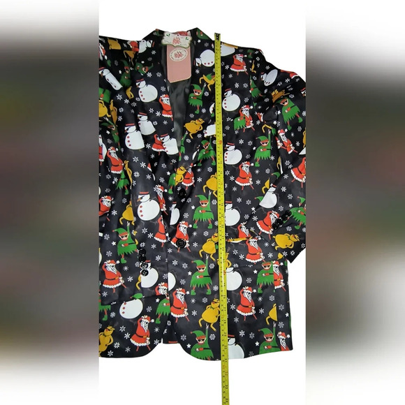 You Look Ugly Today Men's Christmas Festive Holiday Suit W/ Matching Tie, S, NWT - Picture 8 of 15